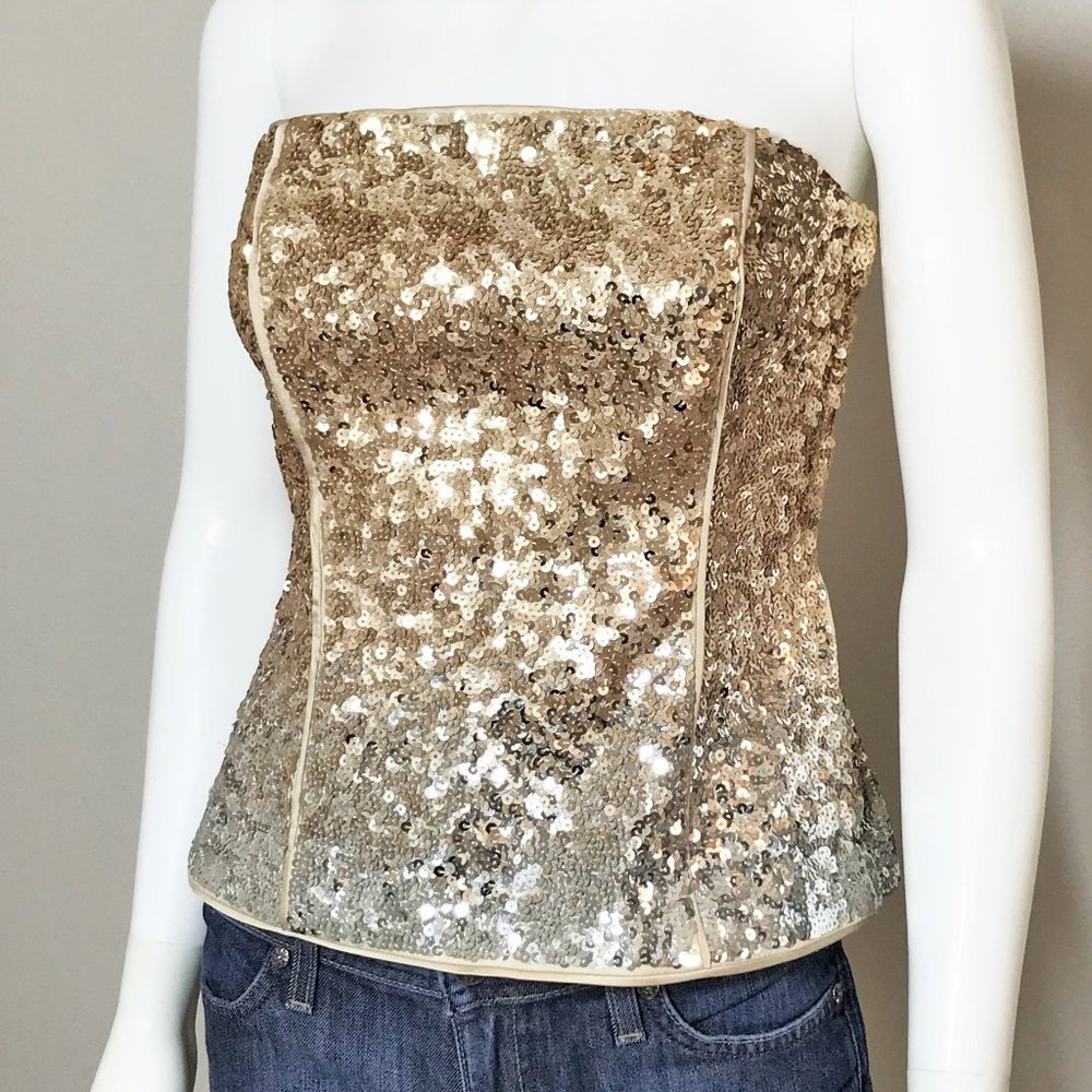 White House Black Market Sequin Bustier
